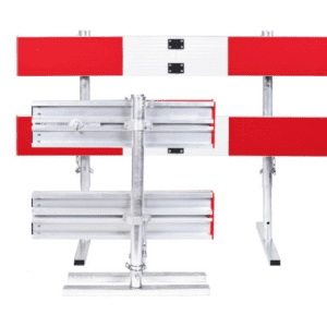 Afzethek ALU rood-wit 150cm klapbaar 